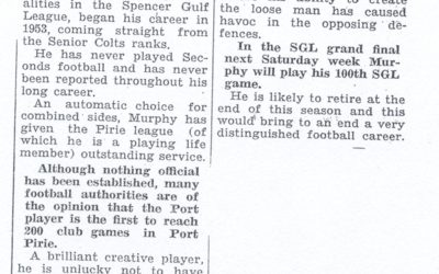 Peter Murphy 200 League Games