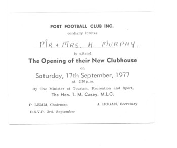 Invitation to club opening