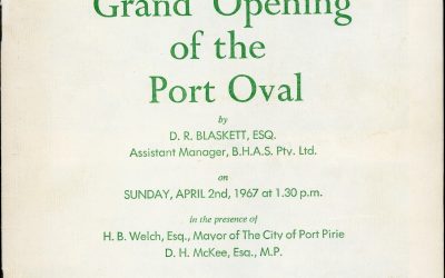 Port Oval opened 50 years ago
