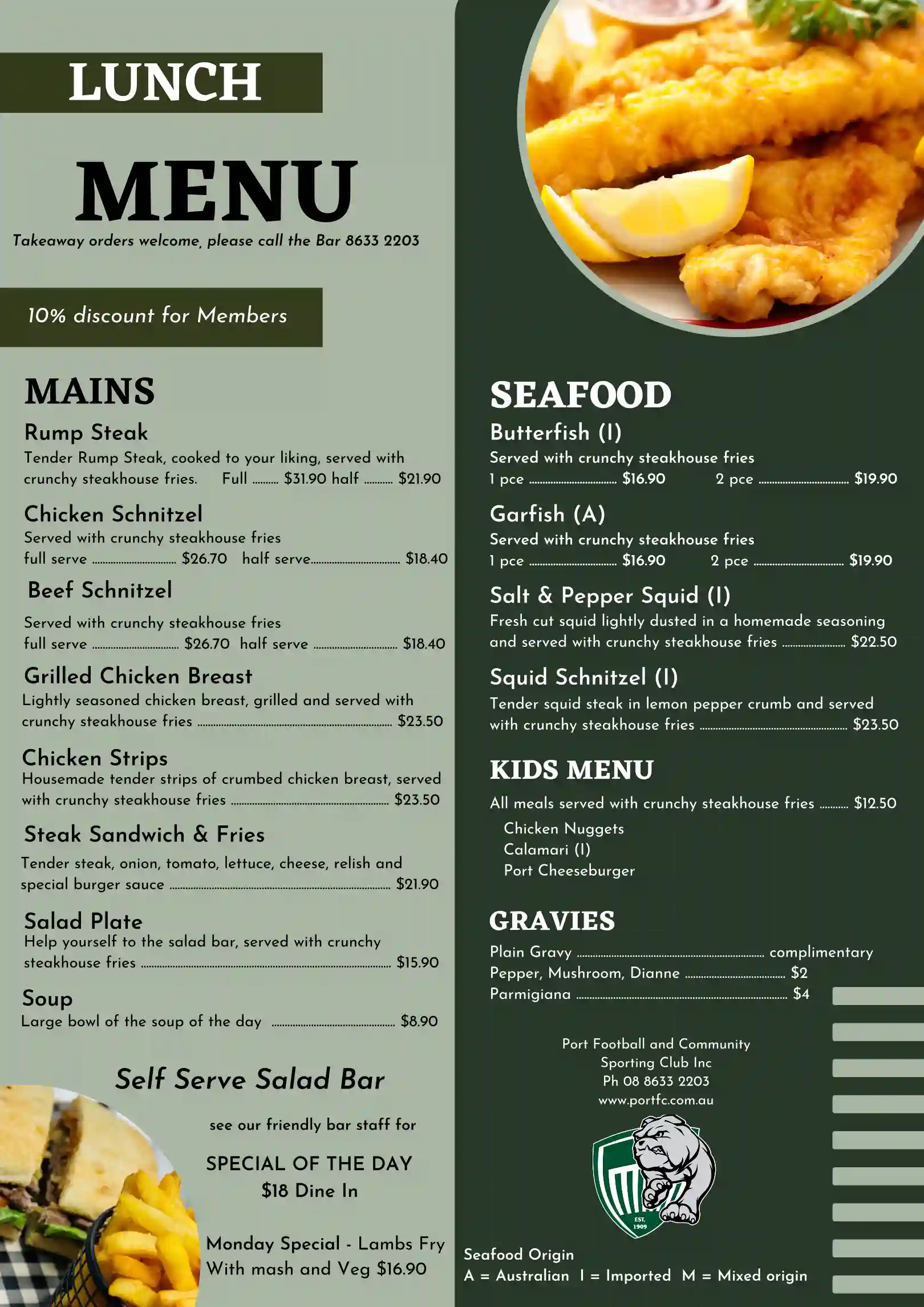 Lunch Menu